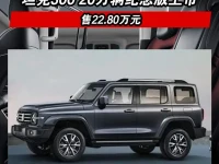 坦克300 20万辆纪念版上市 售22.80万元