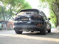 18款保时捷卡宴3.0铂金版改装中尾段四出阀门排气想像的奢华