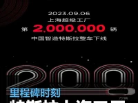 特斯拉上海超级工厂第200万辆整车下线 里程碑时刻